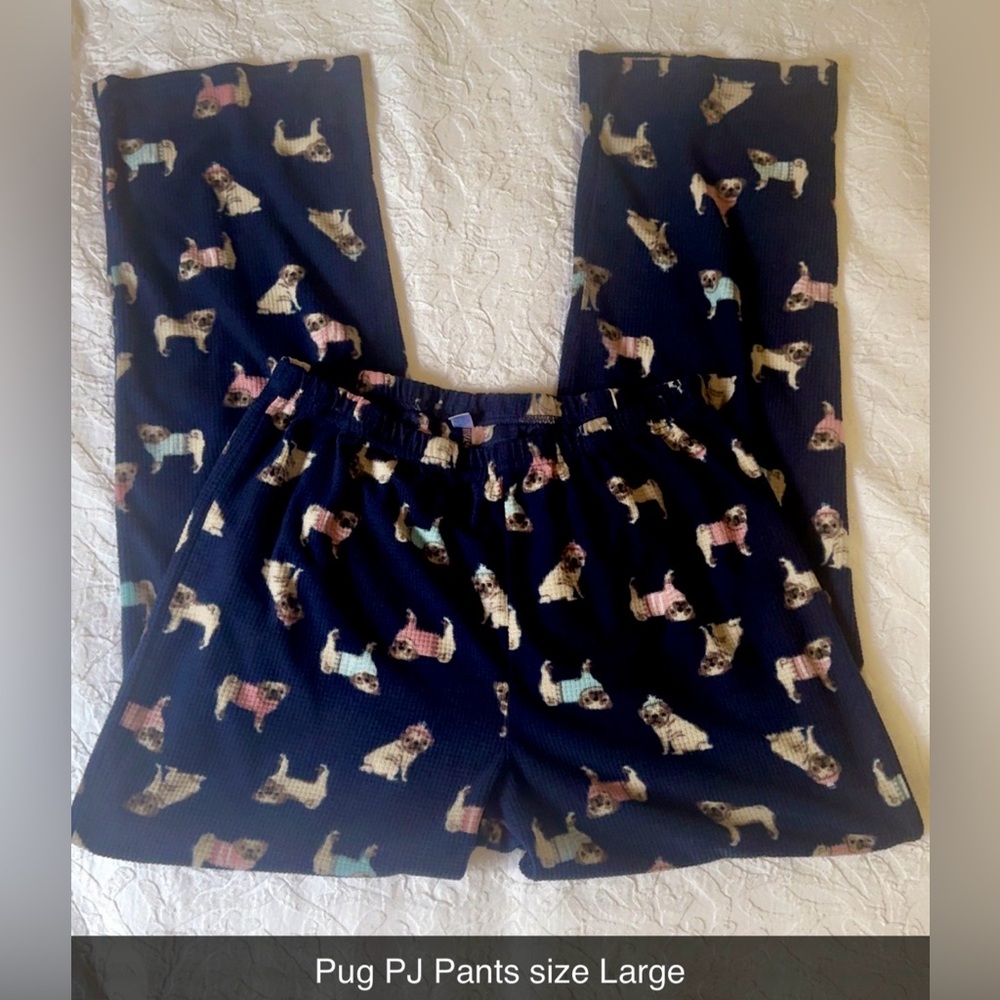 Pug Print Pajama Pants